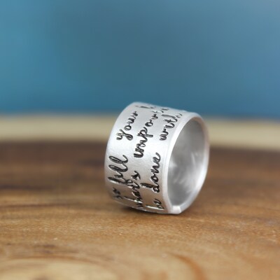 Inspiration Ring, Custom Word Ring - image2
